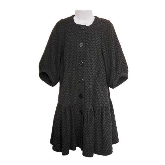 🆕 PLENTY by Tracy Reese black coat with Puff sleeve size P / small - Picture 1 of 6